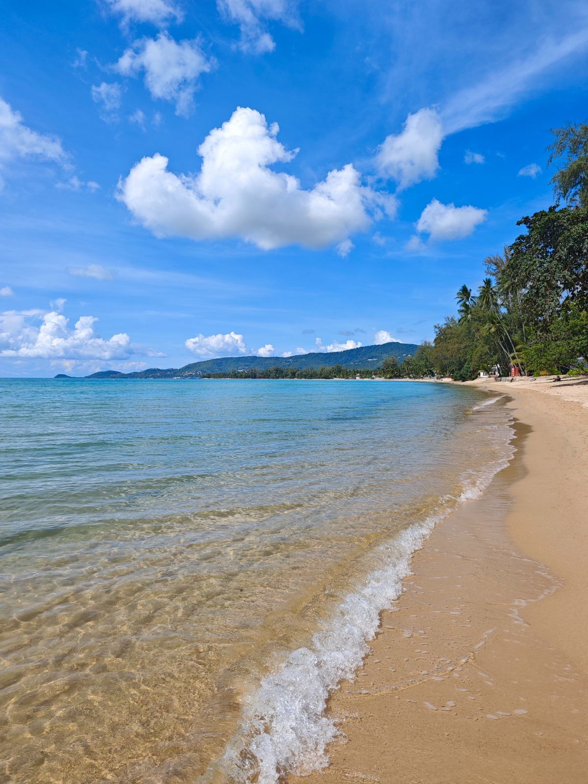 Plage de sable fin au bord d'une mer turquoise
